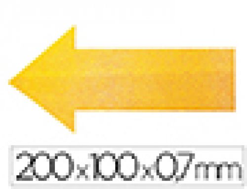 Simbolo adesivo durable pvc forma de flecha para delimitacao de chao amarelo 200x100x0,7 mm pack de 10 unidades , Durable , 155898 , 4005546983639
